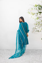 Load image into Gallery viewer, Deep Sea Green Raw Silk Suit