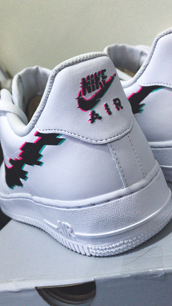 nike air force 1 custom glitch