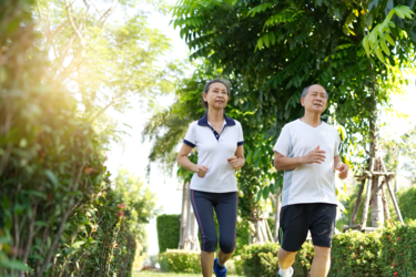 seniors jogging for bone health