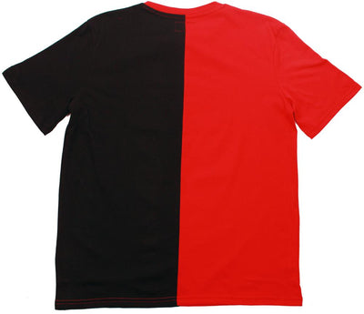 red and black tshirt