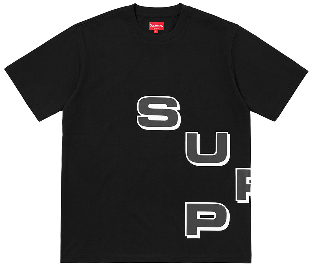 supreme stagger tee black