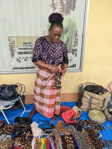 Jewellery seller at market, Maputo, Mocambique