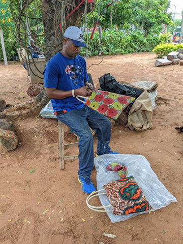 Artisan at FEIMA market Maputo Mocambique