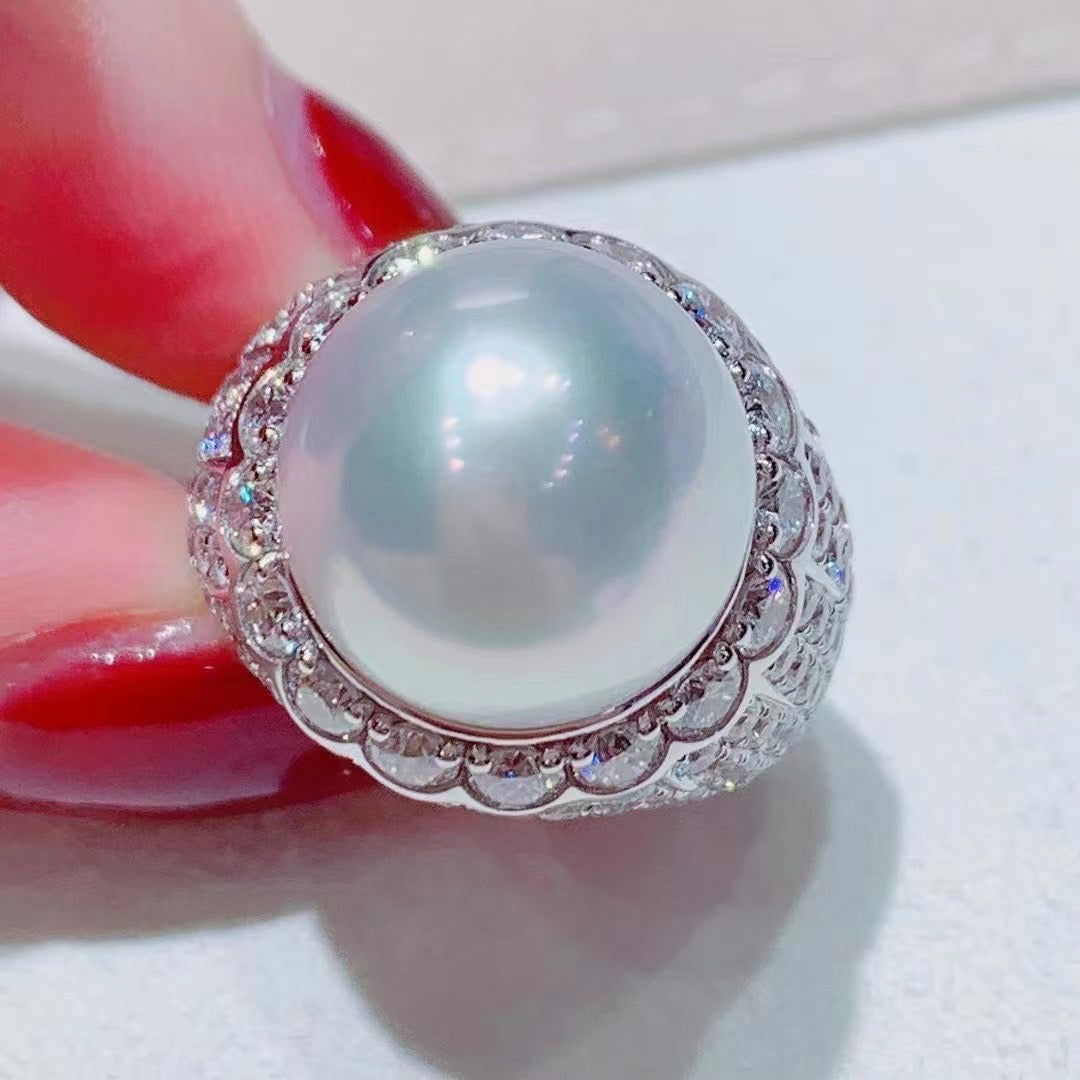 Diamond & South Sea pearl Ring – ANNIE CASE FINE JEWELRY