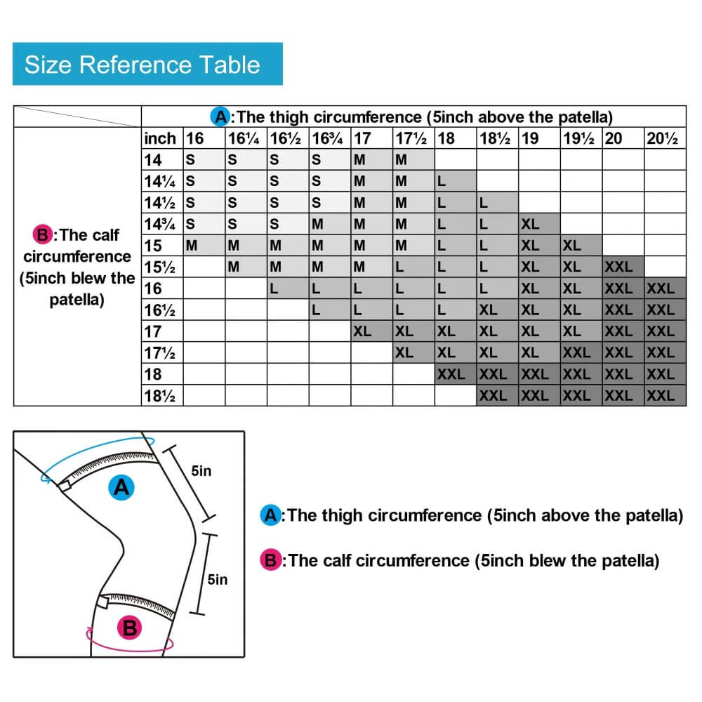 Knee Brace Size Chart