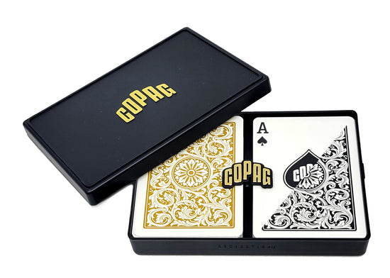 Las Vegas Sign Foil Plastic Playing Cards (Gold & Black) - Gold