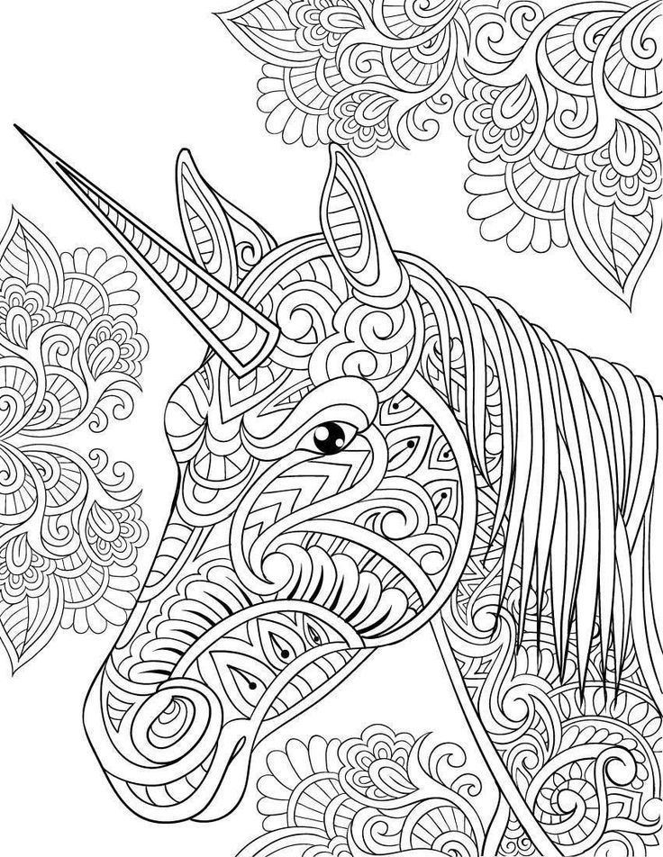 Coloriage Mandala Licorne Dessin  Coloriage Tigre Mandala