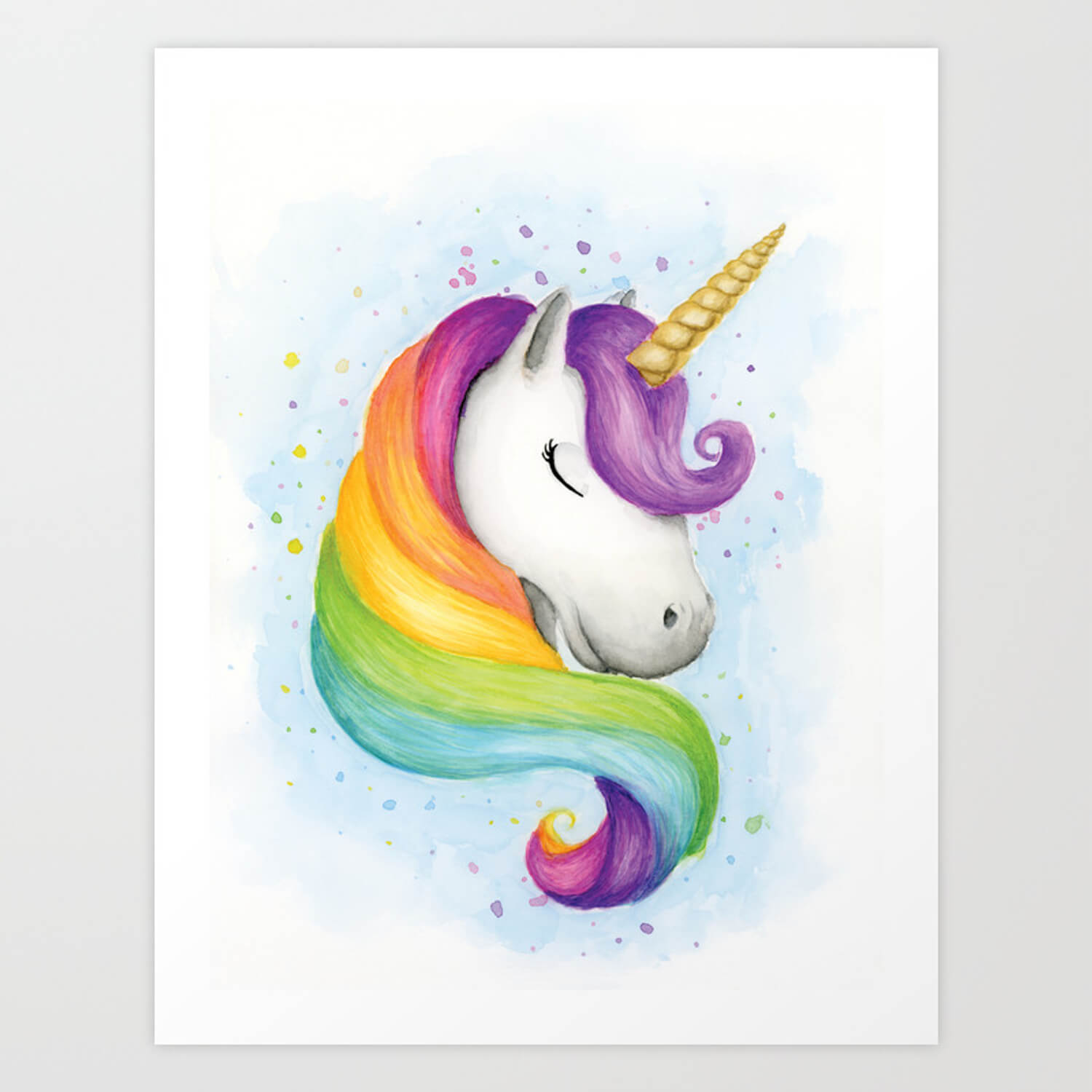 tete licorne arc en ciel