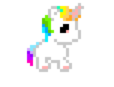 Pixel Art Licorne Arc en Ciel | Monde Licorne