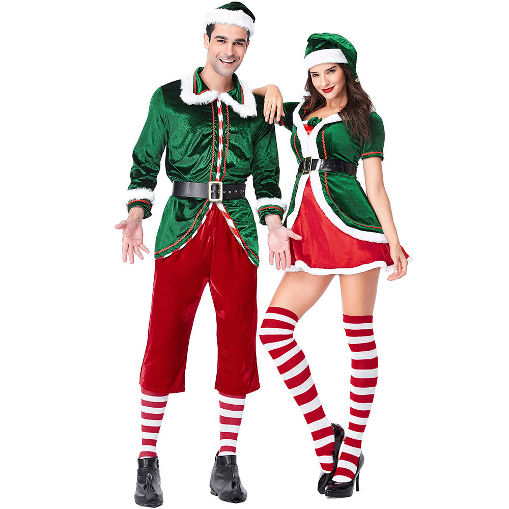 2019 Couple Matching Christmas Elf Costume Christmas Holiday He And Sh Procosplayshop
