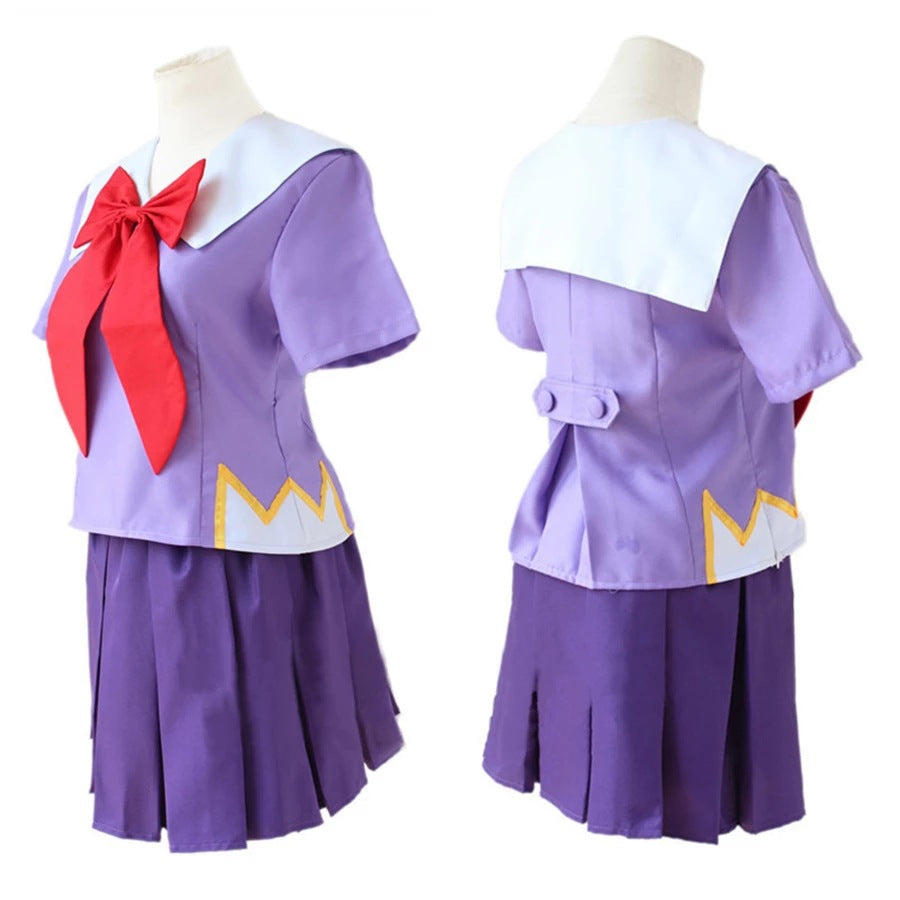 Anime Future Diary Cosplay Yuno Gasai Uniform Costume Purple JK Unifor ...