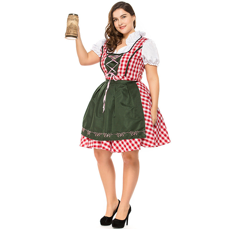 Women Plus Size Bavarian Traditional Party Dress Beer Oktoberfest Wait Procosplayshop