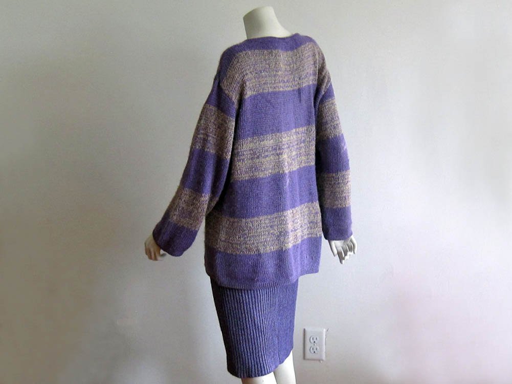 1980s Marimekko Heathered Purple Knit Sweater Suit Marja Suna – Antique  Graces