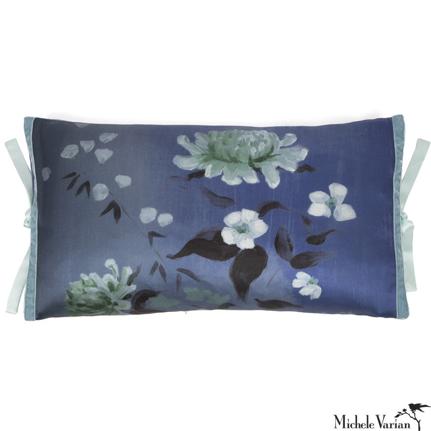 Silk Print Pillow Corn Flower 12x22 – Michele Varian Shop