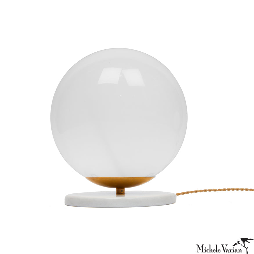 Marble And Glass Globe Table Light Small– Michele Varian Shop