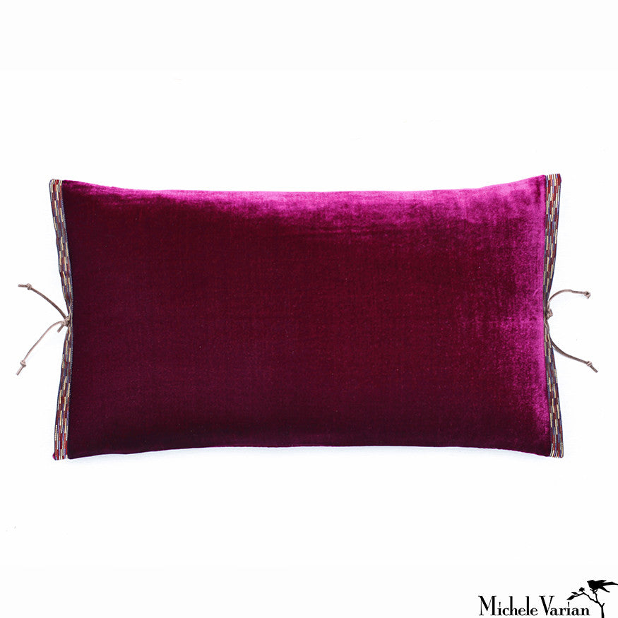 Michele Varian Shop - Silk Velvet Pillow Azalea 12x22