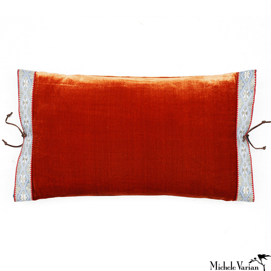Silk Velvet Pillow Burnt Orange 12x22 – Michele Varian Shop