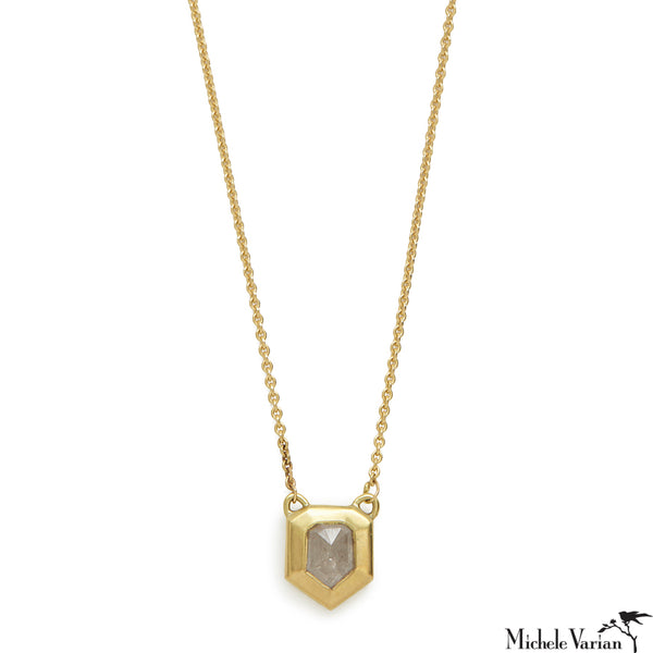 Brooklyn Half Moon with Pavé Diamond V Necklace – Ashley Schenkein Jewelry  Design