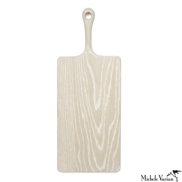 White Paddle Cutting Board w/ Handle (7 x 14 x 1/2)