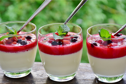 Pana Cotta aux fruits rouges