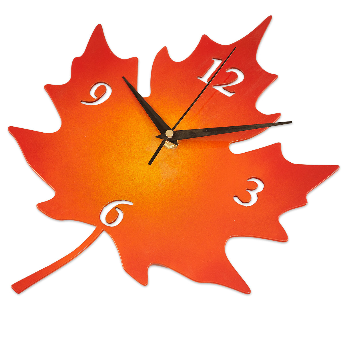 Metal Maple Leaf Clock