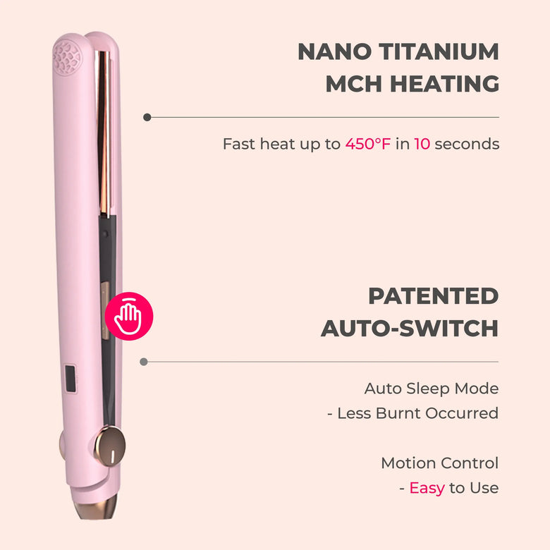 TYMO SWAY straightening iron nano titanium mch heating patented auto switch