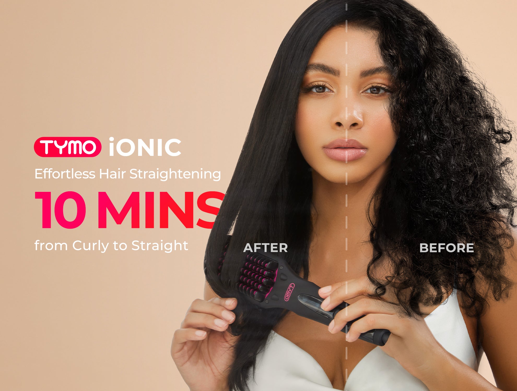 TYMO Ring Plus Ionic Hair Straightener Comb - Hair Straightening