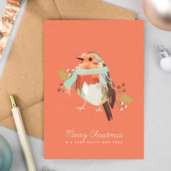 Sirocco Design Festive Robin Christmas Card