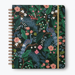 Rifle Paper Co. 17 Month 2023-2024 Hardcover Spiral Planner - Peacock