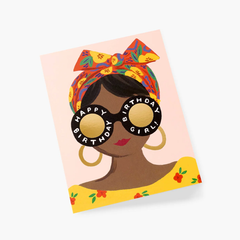 Rifle Paper Co Scarf Girl Card