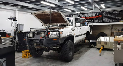 500kw/672hp Aquamist water injected Barra powered GU Nissan Patrol on the dyno