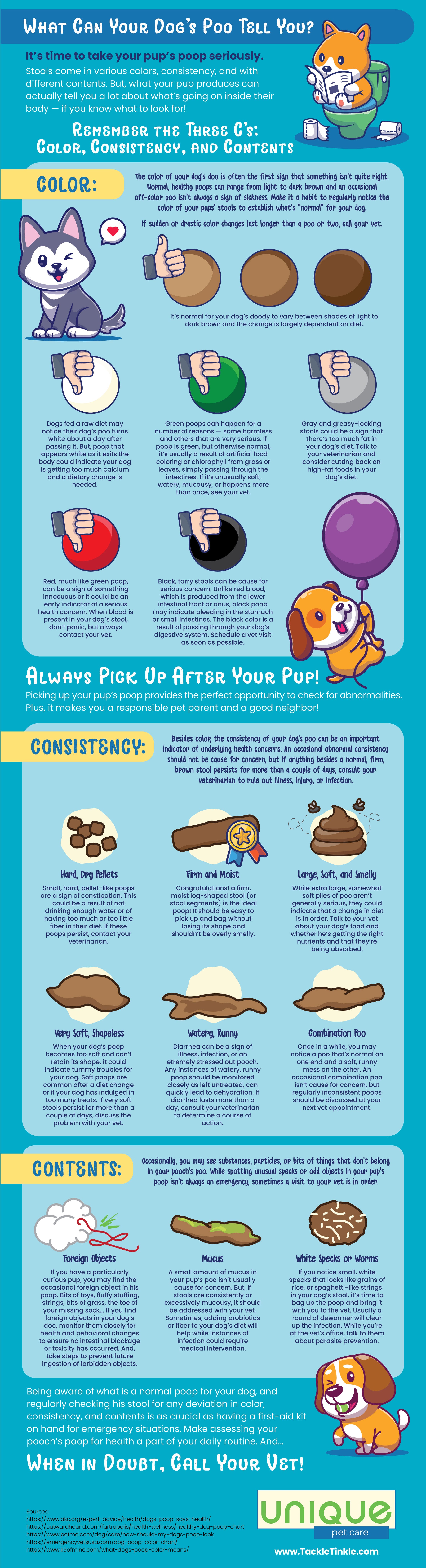 infographic titled what can your dog's poo tell you? shows what different colors of dog poop mean