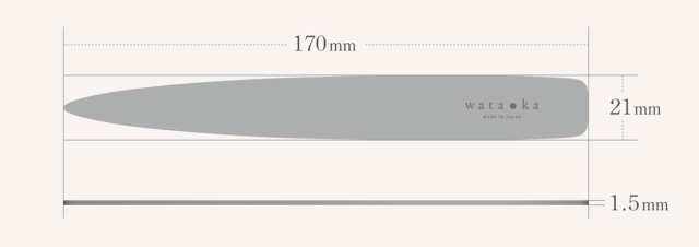 商品仕様 サイズ・材質  サイズ：W170mm × H21mm × D1.5mm
