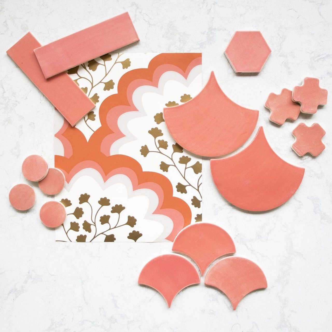 Wallpaper + Tile Moodboards | Angelina Coral
