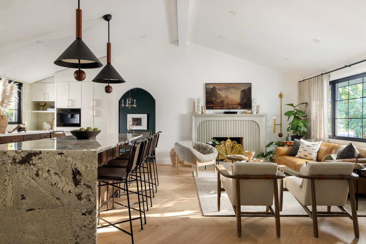 Alykhan Velji Designs living room | Home makeover using Hygge & West walllpapers