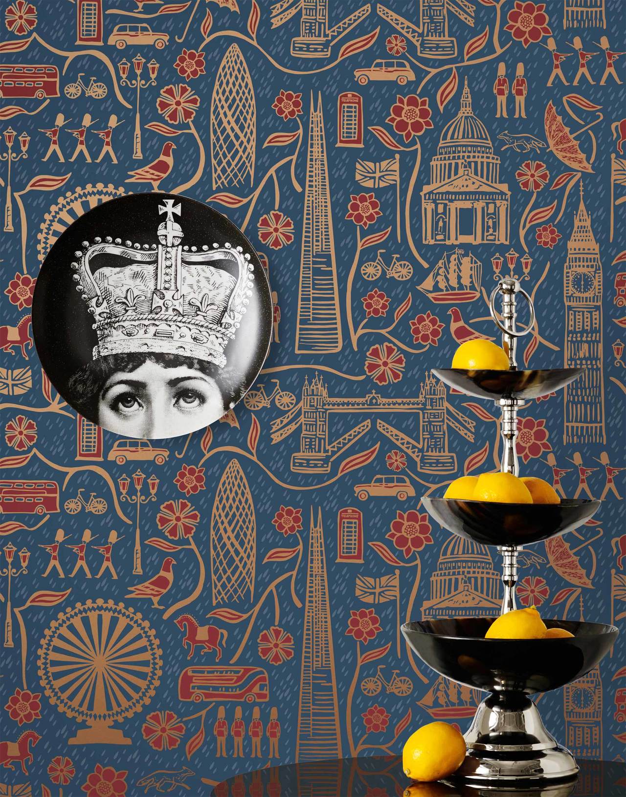 London Town (Royal) Wallpaper | Josie Shenoy x Hygge & West