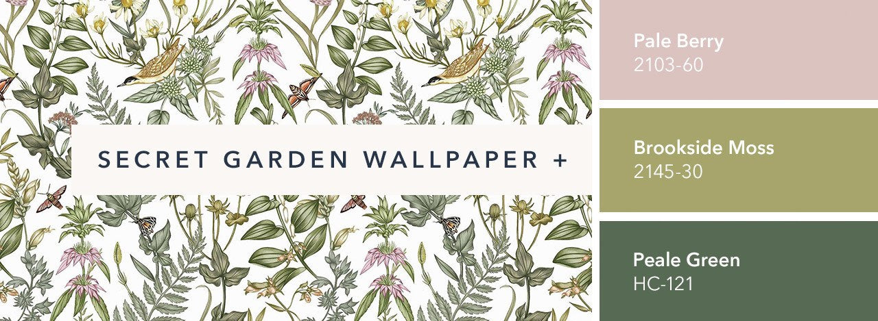 Secret Garden (White) wallpaper plus paint trim ideas