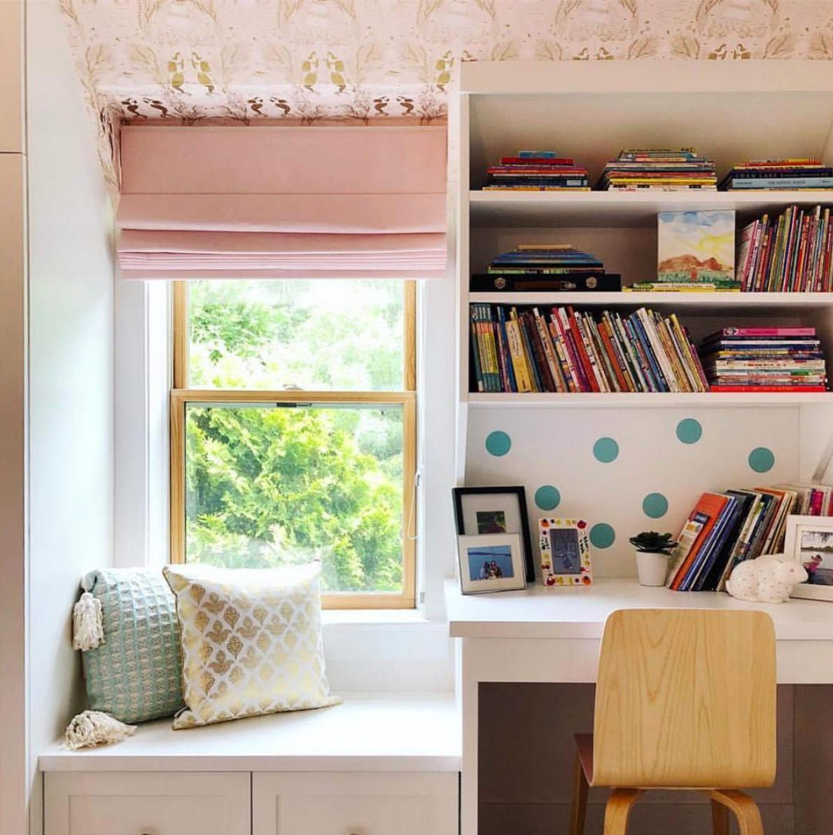 Best Wallpapers for a Ceiling Roundup | Mermaids (Shell Pink)