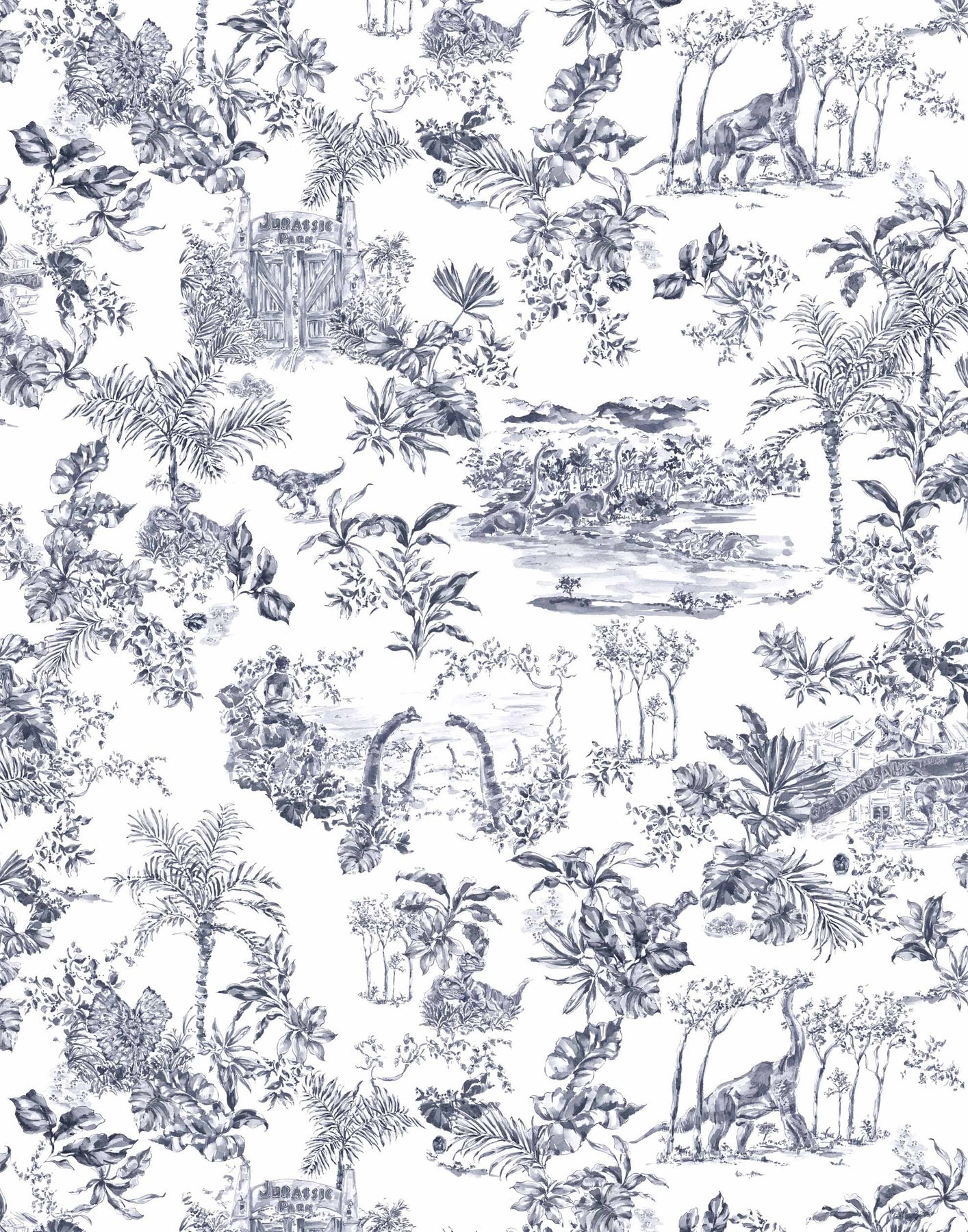 Gustavson Spinney Grey Toile 33undefined L X 205 W Wallpaper Roll    32743650