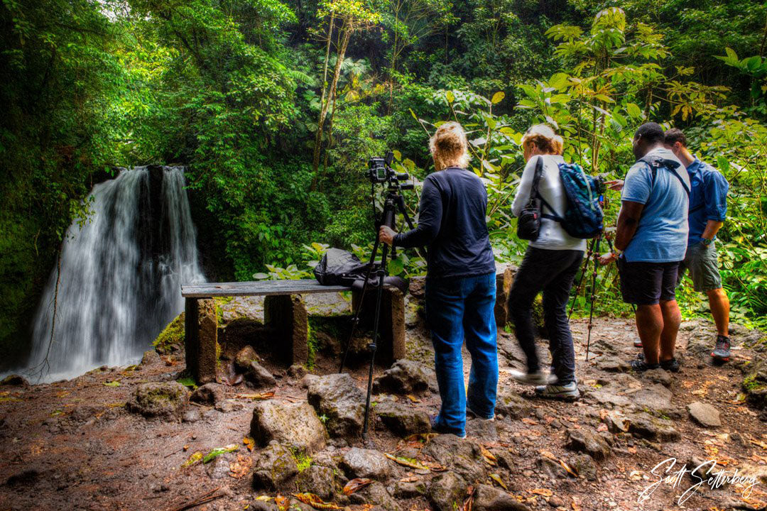 Photo Tour Clients at Danta Waterfall, La Fortuna, Costa Rica