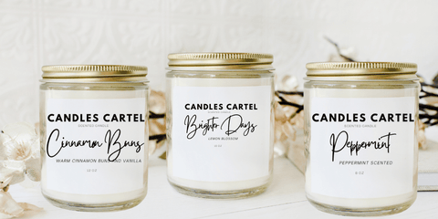 Cinnamon Buns, Brighter Days, Peppermint Scented Candles from Candles Cartel