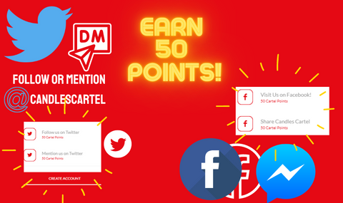 New 50 point rewards with the new Candles Cartels Rewards System 