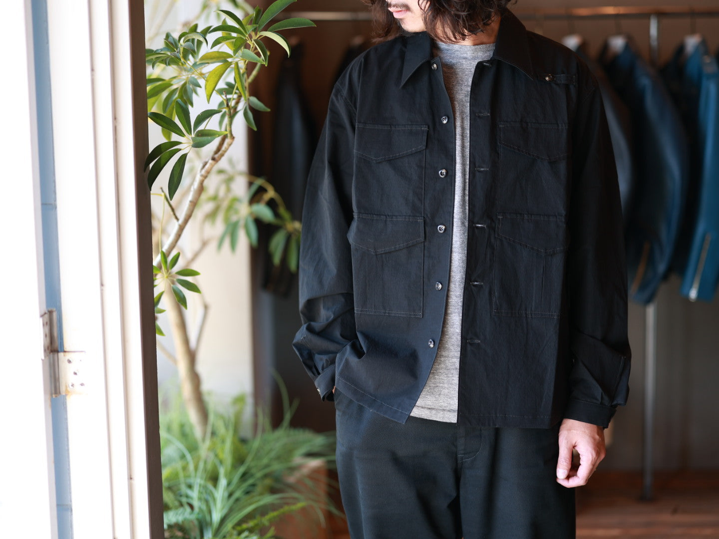 PHIGVEL フィグベル -FISHERMAN'S SHIRT- BLACK – anemoscope