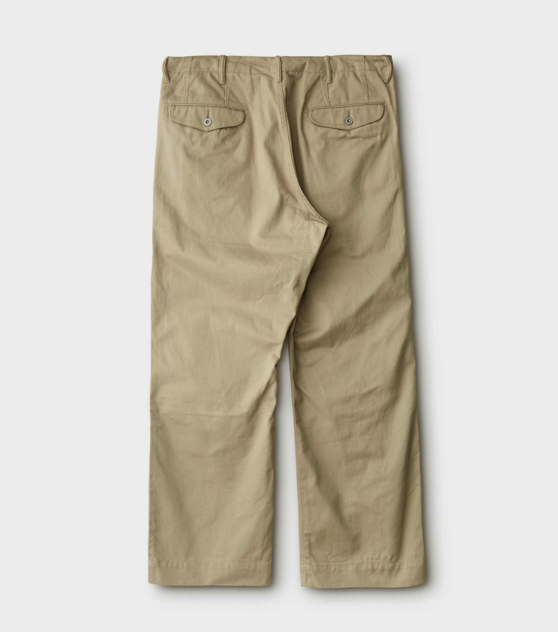 PHIGVEL -OFFICER TROUSERS WIDE- KHAKI BEIGE