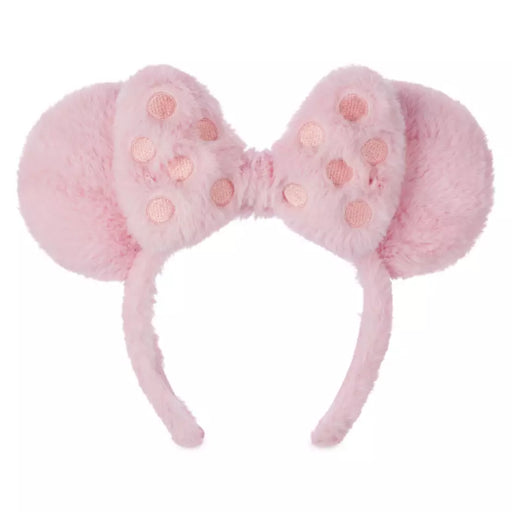 Minnie Mouse Sequin Ear Headband with Polka Dot Bow for Adults – Purple