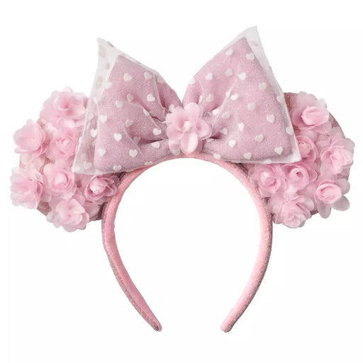 Minnie Mouse Sequin Ear Headband for Adults – Rose Gold & Pink