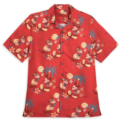 Mickey and Minnie Mouse Woven Shirt for Adults – Disneyland 2024