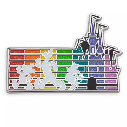 Disney Parks Rainbow Collection Mickey Icon Intersectional Flag Pin New w  Card 