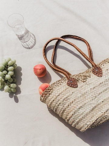 straw bag with nice handles