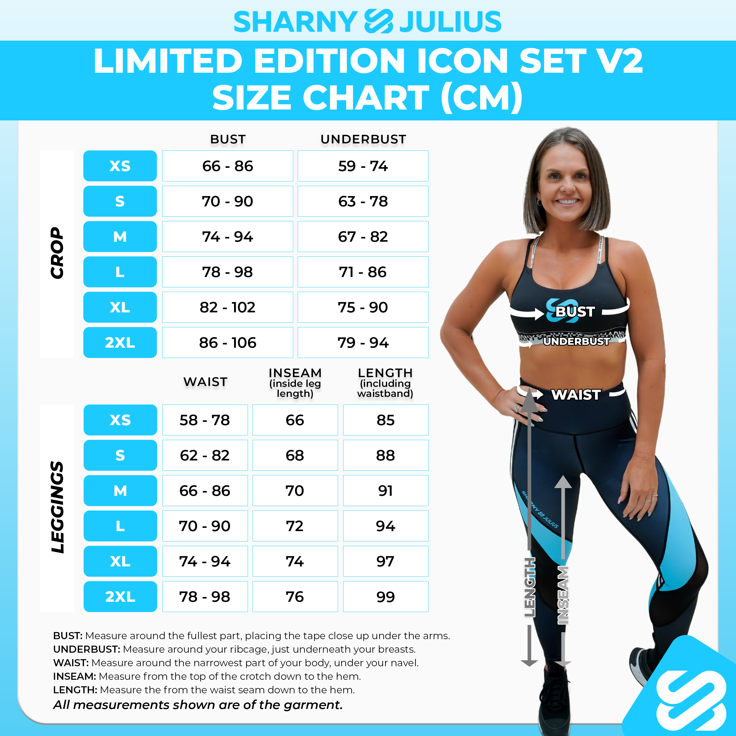 Limited Edition Icon Set v2 Size Chart (Metric)